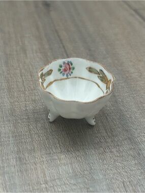 Antique Nippon Legged Porcelain Open Salt Cellar